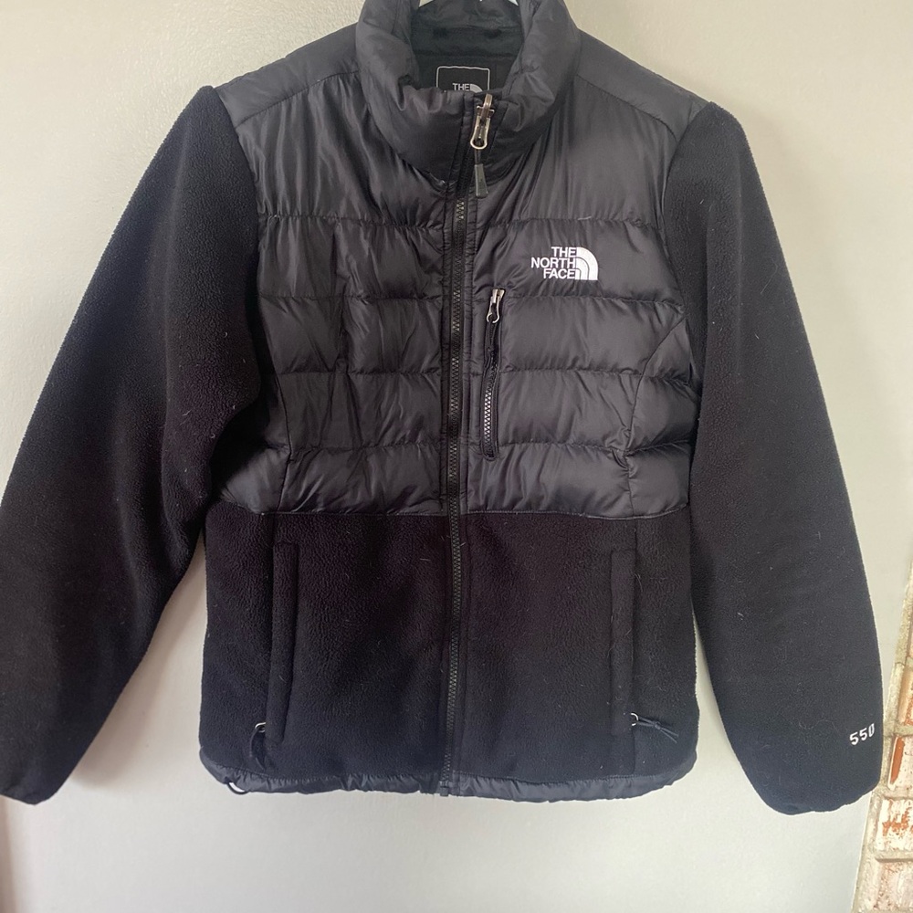 The‎ North Face Denali 550 goose down BlkPolartec Puffer fleece Jacket women’s S